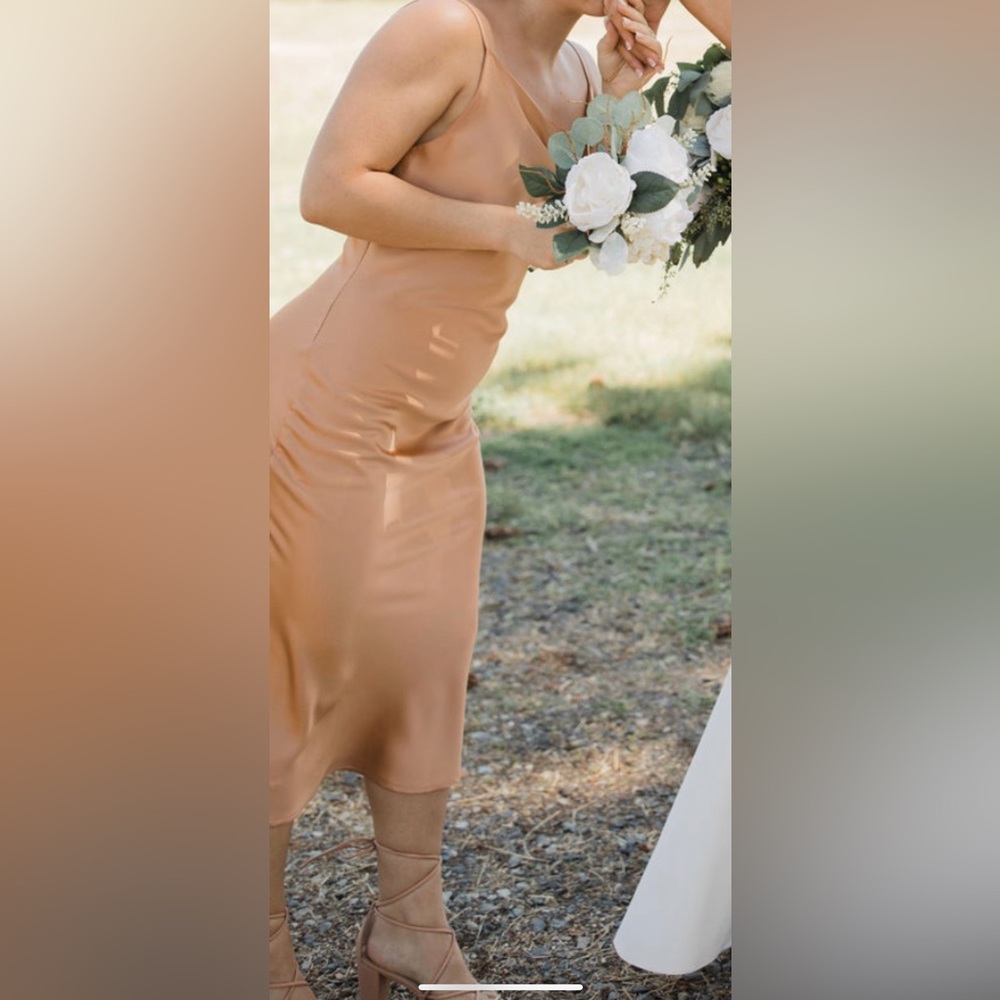 Beautiful satin wedding dress